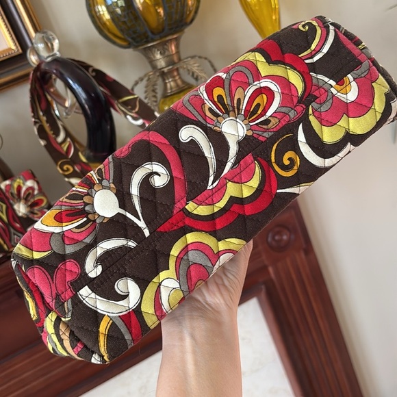 Vera Bradley Puccini Floral Toggle Tote Shoulder Bag & Matching Wallet Quilted - Picture 9 of 16